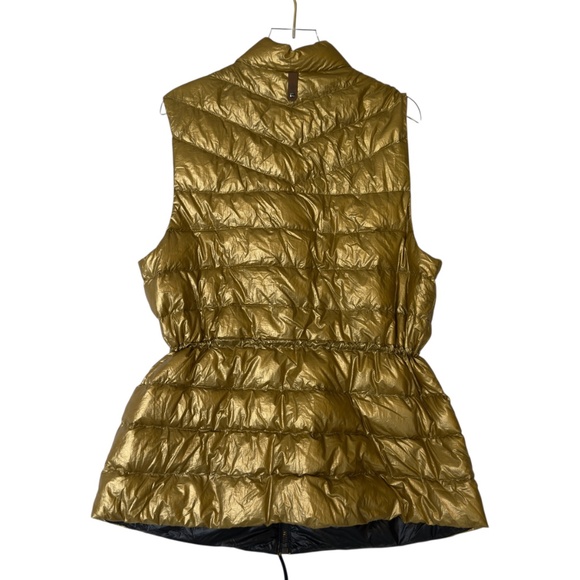 Mackage Metallic Gold Down Puffer Vest Lightweight Luxury Outerwear Small - Picture 13 of 13